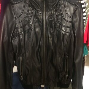 Women's Black Bomber Jacket   Size medium